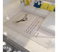 HOBBOY Citations Classiques Tapis de Couloir Couple se Tenant la Main Motifs Moquettes 240 x 300 cm Poésie Romantique à Poils Bas lavables Décoration de Sol pour Mariage