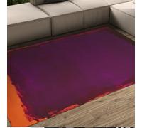 HOBBOY Grand Tapis Aquarelle Art Violet et Orange Couleur Champ Imprimer Doux Faible Pile Tapis de Porte pour Salon Chambre Bureau Entrée 240 x 300 cm