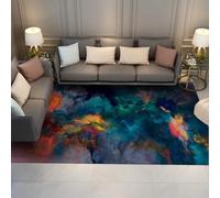 HOBBOY Tapis Dreamy Nebula 240 x 300 cm Tapis antidérapants à Poils Bas à Motif de Spirale Abstraite colorée pour Une décoration d’Art Fluide Dynamique dans la Chambre Salon