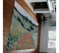 HOBBOY Tapis paysager de Campagne 180 x 270 cm Tapis impressionnistes de Prairie en Fleurs Sauvages Tapis de Sol Finement imprimé Peinture pour la décoration de la Cuisine et de la Chambre