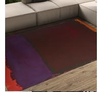 HOBBOY Tapis rectangulaire Aquarelle Art Rouge et Violet Couleur Bloc Imprimer Confortable Tapis de Porte à Poils Ras pour Salon Chambre Bureau entrée 80 x 120 cm