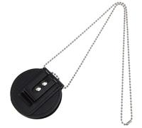 Hobbspring 1 porte-badge de police universel en cuir de vachette avec clip de ceinture rond avec rivets et chaîne en fer pour agents de la loi, agents d'exécution