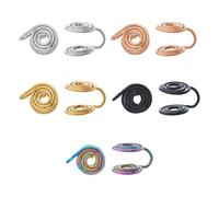 Hobbspring 10Pcs 5 Couleurs Boucles D'Oreilles à Pression pour Chéloïdes en Acier Inoxydable Boucles d'Oreilles Manchettes Boucles d'Oreilles Clip Style Punk pour Femmes Hommes