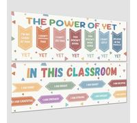 Hobbspring Bannière inspirante Poster Le Pouvoir du Nouvel Ardoise Et Décoration Murale Pour Enseignant Intéressant Je Suis Intelligent Je Suis Unique Affiches Éducatives Salle De Classe Maternelle