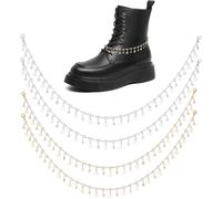 Hobbspring Bling Jewelry Chaîne de chaussures à breloques en laiton avec pompon de luxe pour chaussures, Laiton