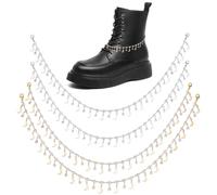 Hobbspring Bling Jewelry Chaîne de chaussures en laiton avec pampille pour sandales et chaussures cavernelles Accessoires de décoration, Laiton