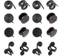 Hobbspring Boucles d'oreilles en acier inoxydable en spirale non percées à pression pour chéloïdes - Bijoux clip pour femmes et hommes, Acier inoxydable