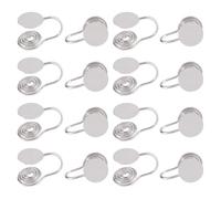 Hobbspring Lot de 16 boucles d'oreilles à pression pour Keloïdes en laiton - Boucles d'oreilles à clip en spirale non percées - Boucles d'oreilles de compression réglables pour homme et femme, Laiton