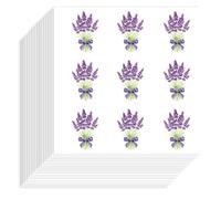 Hobbspring Lot de 180 autocollants en papier lavande, autocollants décoratifs pour emballage cadeau, scrapbooking, cartes faites à la main, journaux, cahiers, projets d'artisanat fournitures