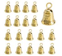 Hobbspring Lot de 20 pendentifs cloches avec dragon totem carillon éolien cloches charme tibétain antique sapin de Noël pendentif pour colliers, boucles d'oreilles, bracelets, bijoux, fabrication de