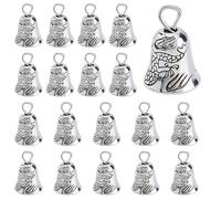 Hobbspring Lot de 20 pendentifs cloches avec dragon totem carillon éolien cloches charme tibétain antique sapin de Noël pendentif pour colliers, boucles d'oreilles, bracelets, bijoux, fabrication de
