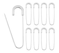 Hobbspring Lot de 9 épingles à nourrice en alliage - 79 x 21 mm - Pinces à coudre - En métal résistant - Grandes aiguilles de plafond - Platine - Pour vêtements, pulls, écharpes