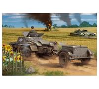 Hobby Boss 80146 - Kit de modélisme Tracteur de munitions sur Voiture de Combat blindé I AUSF A avec remorque Ammo, Blanc