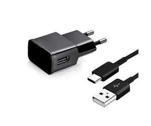 Hobby Concept Chargeur Secteur USB-C Adaptateur Secteur avec câble USB Type C pour Smartphone Noir