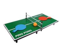 Hobby Concept Mini Table de ping Pong 62 x 30,5 x 7 cm avec 2 Raquettes, 1 Balle et Un Filet Tennis de Table de Bureau Cadeau de Noë