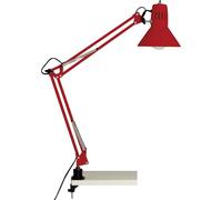 Hobby desk lamp clip red 1x A60, E27, 40W, suitable for normal lamps (not included) Scale A ++ to E With pressure switch on the lamp head