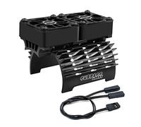 Hobby Double ventilateur de refroidissement pour moteur de voiture RC - Dissipateur thermique en métal pour moteurs sans balais 1/8 1/7 de 40 mm et 42 mm