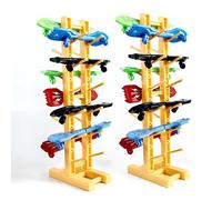 Hobby Fans Mini présentoir à doigts pour skateboard, 12 emplacements, support de rangement pour mini jouets, football, vélo, skateboard (jaune)