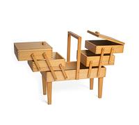 Hobby Gift Boîte de Rangement en Bois Cantilever pour Couture, Loisirs Créatifs, 3 Niveaux avec Pieds, 21,2 x 41,9 x 44,7 cm
