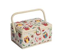 Hobby Gift Boîte de rangement exclusive pour travaux manuels de couture de taille moyenne, Chouette, 26 x 19 x 14.5cm