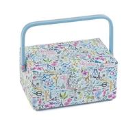 Hobby Gift Boîte de rangement moyenne pour couture et loisirs créatifs Bois/Tissu, Ciseaux de couture