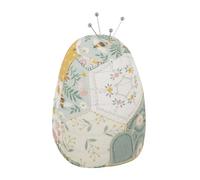 Hobby Gift Coussin à épingles patchwork en forme de ruche – rangement pour aiguilles 8×8×8,5 cm