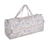 Hobby Gift Grand sac de rangement pour laine avec compartiment zippé pour aiguilles à tricoter jusqu'à 40 cm, crochets et accessoires, toilettes Woodland 16,5 x 45 x 19,5 cm