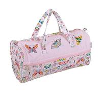 Hobby Gift Grand sac de rangement pour laine - Compartiment zippé pour aiguilles à tricoter jusqu'à 40 cm, crochets et accessoires, insectes et papillons, 16,5 x 45 x 19,5 cm