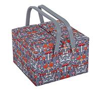 Hobby Gift Grande boîte de rangement pour loisirs créatifs, double couvercle, carré, champignon des bois