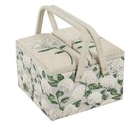 Hobby Gift Grande boîte de rangement pour travaux de couture, double couvercle, 25 x 25 x 17 cm, Hortensia