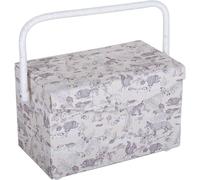Hobby Gift Medium Sewing Craft Hobby Storage Box, Fold Over Lid, Woodland Toile