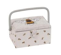 Hobby Gift Boîte de rangement pour artisanat de couture brodée exclusive de taille moyenne, Abeille brodée