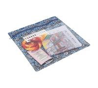 Hobby Gift Pochette de Projet Pratique - Tissu en Coton avec imprimé Floral Classique en Bois, Poche Avant Transparente zippée et Rangement arrière, idéal pour Les travaux d'aiguille, 30 x 29,5 cm