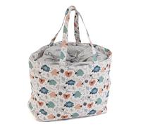 Hobby Gift Sac de rangement Knit Happens, cordon de serrage, motif Moutons, 18x32x34 cm, Ecru