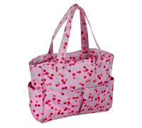 Hobby Gift Sac de Tricot Moyen - Sac de Rangement pour Pelotes, Crochet et Broderie avec Compartiments, Sac Créatif de Voyage - 13 x 34.5 x 29cm, Cerise