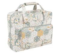 Hobby Gift Sac pour Machine à Coudre - Imprimé Patchwork Contemporain Abeille, poignée renforcée, Poche Avant, Rangement et Transport protecteurs, 20 x 44 x 38 cm