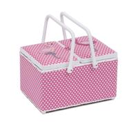 Hobby Gift Sewing Box (L) Twin Lid Applique Flamingos