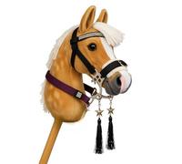 Hobby Horse Bride Hakamore Bride avec rênes et doublure en fourrure, cheval à bataille, cheval de jeu, accessoires, mors de jeu, mors jouet pour hobbyhorsing