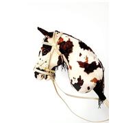 Hobby Horse Cheval de loisir Grand format A3 (cheval sur un bâton) (marron clair)