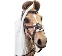 Hobby Horse Chevaux - Hobby Horsing - réaliste Hobby Horse - avec bride et laisse - cheval sur un bâton - Jouets de sport - Taille A4 Mini - Palomino