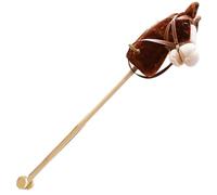 Hobby Horse en Peluche Halloween Toys 38 Horses de bâtons de Haut avec des Effets sonores réalistes, Conduite à Cheval avec Poteau en Bois, poignée, Roues Toys for Kids for Halloween, Brun