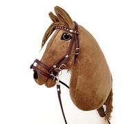 Hobby Horse Grand A3 (Cheval sur bâton) avec bride comme sur la photo (brun clair)