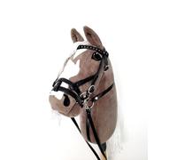 Hobby Horse Grand A3 (Cheval sur bâton) avec bride comme sur la photo (gris clair)