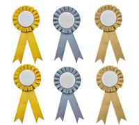 Hobby Horse Rosette,Hobby Horse Bows Accessoires pour cheval, rosettes pour gagnants, lot de 6 rosettes pour passe-temps pour Winner Rainbow Bows for Horse Accessories Sports Events Classroom Talent