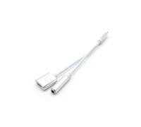 Hobby Tech ® - Adaptateur Double Pour Recharge Avec Prise Jack 3,5mm Pour Iphone 7 Iphone 8 - Silver