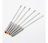Hobby Tech Fourchettes Pique à Fondue Lot de 6/12 pièces en Acier Inoxydable poignées résistantes à la Chaleur pour Fondue Fromage Chocolat Viande ou Guimauve différentes Couleurs - 24 cm