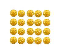 Hobby Tech Lot de 20 Balles Vides Golf Jaunes Practice Air Flow pour Entraînement Balle de récupération Creuses