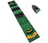 Hobby Tech Tapis d'entrainement de Golf avec cibles au Sol, Putting pour Bureau ou extérieur 300 x 50cm + Accessoire Retour de balles de Golf Automatique, Module pour Entrainement Putting Noir et vert
