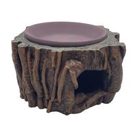 Hobby Wet Wood Cave décorative pour terrarium I 15 x 15 x 9,5 cm I Grotte 3 en 1 en polyrésine I Avec bol en céramique pour soutenir la mue I Design naturel et facile d'entretien