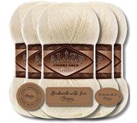 Hobby YARN Alize 5x 100 g Angora Gold Simli Turque Premium Laine Mohair en Laine de Mérinos avec Effet de Scintillement Laine de Bébé pour Tricot Fil à Tricoter en Laine d'Angora Uni Yarn (Candle